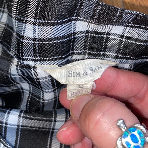 Sim & Sam Plaid Wrap Style Skirt - Picture 4 of 6